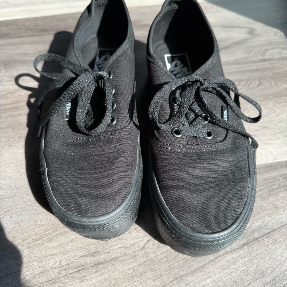 Black Platform Vans